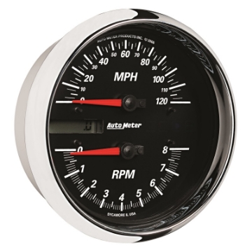 Picture of Autometer Pro-Cycle Gauge Tach-Speedo 4 1-2in 8K Rpm-120 Mph Black