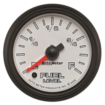Picture of Autometer Pro-Cycle Gauge Fuel Level 2 1-16in 0-280 Programmable White