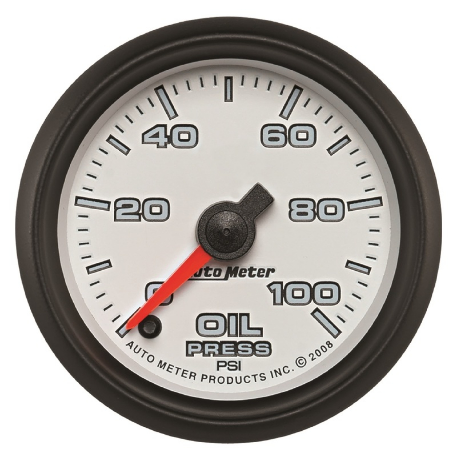 Picture of Autometer Pro-Cycle Gauge Oil Pressure 2 1-16in 100psi Digital Stepper Motor White