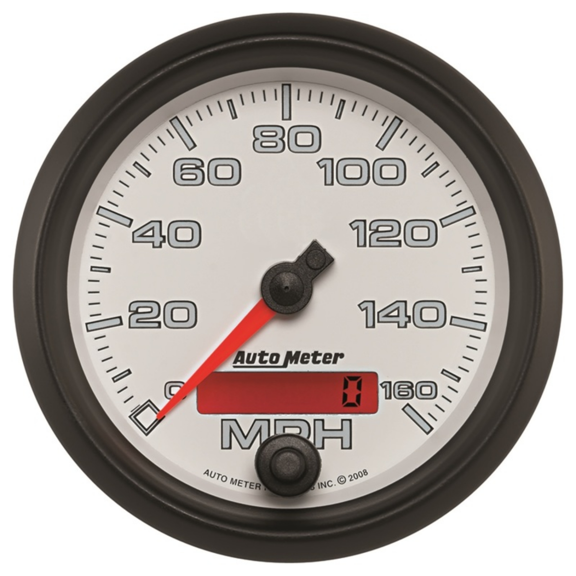 Picture of Autometer Pro-Cycle Gauge Speedometer 3 3-8in 160Mph Elec- Programmable White