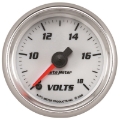 Picture of Autometer Pro-Cycle Gauge Voltmeter 2 1-16in 18V Digital Stepper Motor White