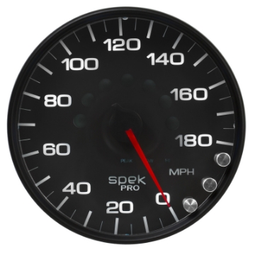 Picture of Autometer Spek-Pro Gauge Speedometer 5in 180 Mph Elec- Programmable Black-Black