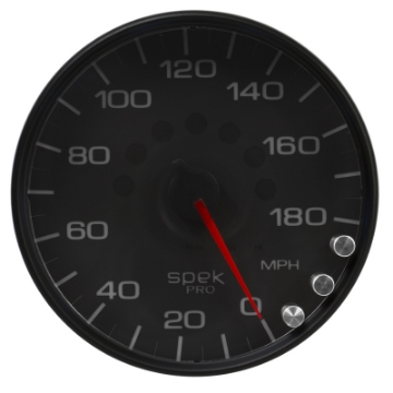 Picture of Autometer Spek-Pro Gauge Speedometer 5in 180 Mph Elec- Programmable Black-Black