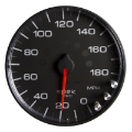 Picture of Autometer Spek-Pro Gauge Speedometer 5in 180 Mph Elec- Programmable Black-Black