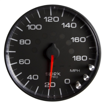 Picture of Autometer Spek-Pro Gauge Speedometer 5in 180 Mph Elec- Programmable Black-Black