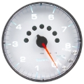 Picture of Autometer Spek-Pro Gauge Tachometer 5in 8K Rpm W-Shift Light & Peak Mem White-Black