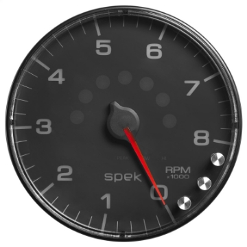 Picture of Autometer Spek-Pro Gauge Tachometer 5in 8K Rpm W-Shift Light & Peak Mem Black-Black