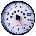 Picture of Autometer Spek-Pro Gauge Tachometer 5in 11K Rpm W-Shift Light & Peak Mem White-Black