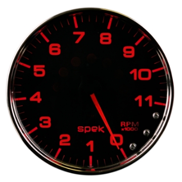 Picture of Autometer Spek-Pro Gauge Tachometer 5in 11K Rpm W-Shift Light & Peak Mem Black-Chrome