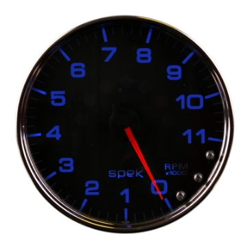 Picture of Autometer Spek-Pro Gauge Tachometer 5in 11K Rpm W-Shift Light & Peak Mem Black-Chrome