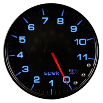 Picture of Autometer Spek-Pro Gauge Tachometer 5in 11K Rpm W-Shift Light & Peak Mem Black-Black