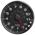 Picture of Autometer Spek-Pro Gauge Tachometer 5in 11K Rpm W-Shift Light & Peak Mem Black-Black