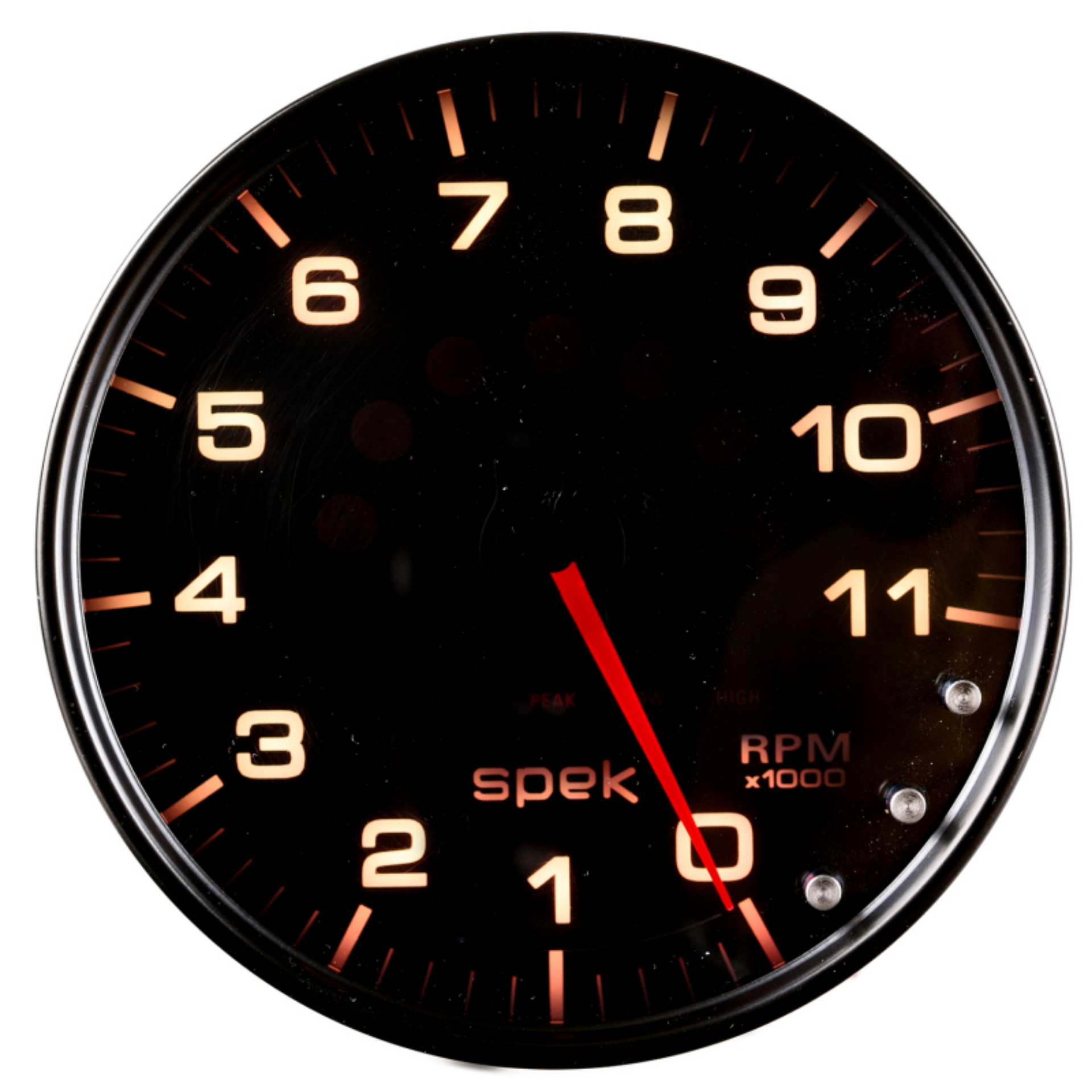 Picture of Autometer Spek-Pro Gauge Tachometer 5in 11K Rpm W-Shift Light & Peak Mem Black-Smoke-Black
