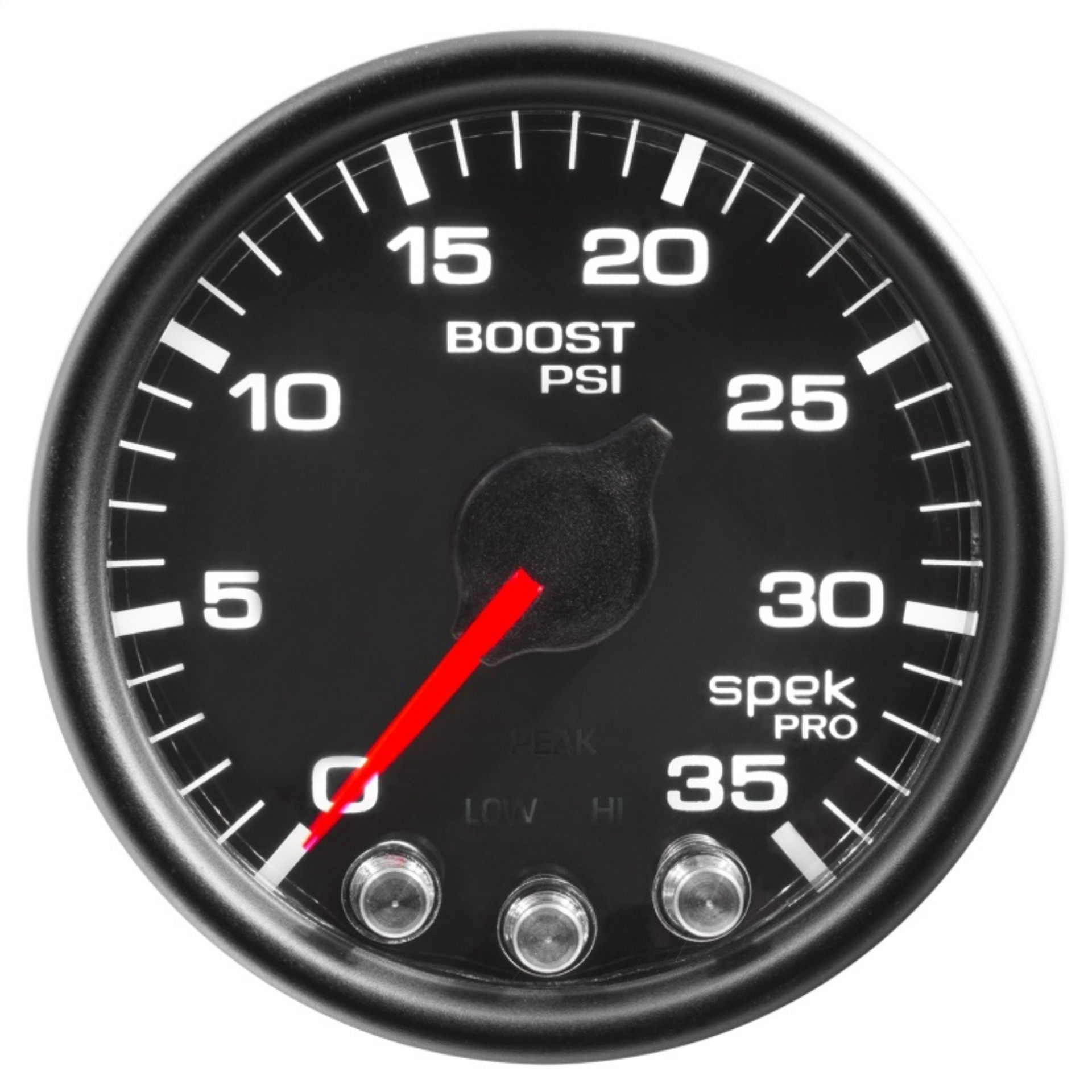 Picture of Autometer Spek-Pro Gauge Boost 2 1-16in 35psi Stepper Motor W-Peak & Warn Black-Black