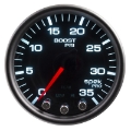 Picture of Autometer Spek-Pro Gauge Boost 2 1-16in 35psi Stepper Motor W-Peak & Warn Blacksmoke--Black