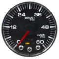 Picture of Autometer Spek-Pro Gauge Boost 2 1-16in 60psi Stepper Motor W-Peak & Warn Blk-Chrm