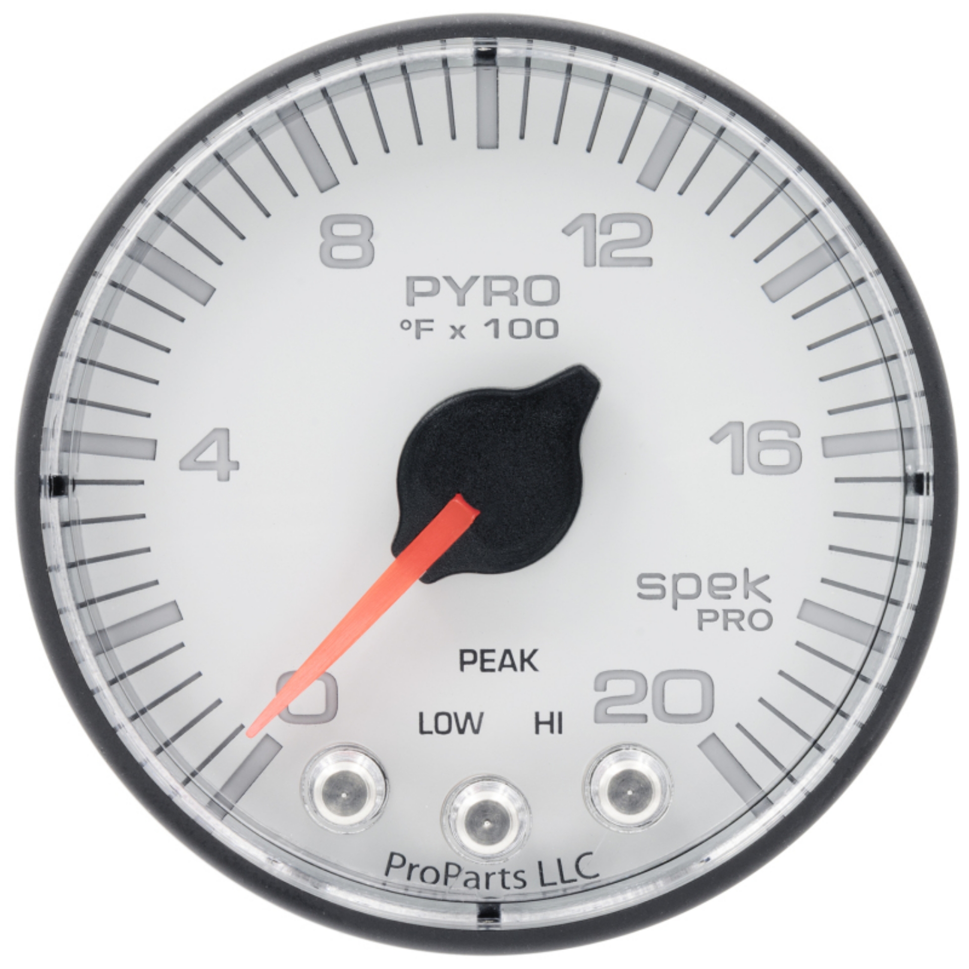 Picture of Autometer Spek-Pro Gauge Pyro- Egt 2 1-16in 2000f Stepper Motor W-Peak & Warn Wht-Blk