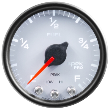 Picture of Autometer Spek-Pro Gauge Fuel Level 2 1-16in 0-270 Programmable Wht-Blk
