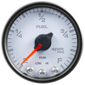 Picture of Autometer Spek-Pro Gauge Fuel Level 2 1-16in 0-270 Programmable Wht-Blk