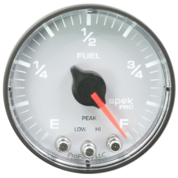 Picture of Autometer Spek-Pro Gauge Fuel Level 2 1-16in 0-270 Programmable Wht-Blk