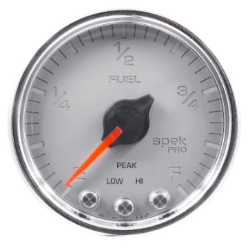 Picture of Autometer Spek-Pro Gauge Fuel Level 2 1-16in 0-270 Programmable Slvr-Chrm