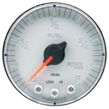 Picture of Autometer Spek-Pro Gauge Fuel Level 2 1-16in 0-270 Programmable Slvr-Chrm