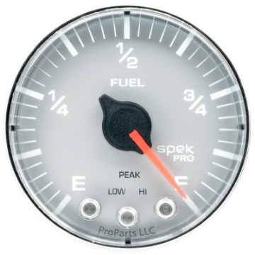 Picture of Autometer Spek-Pro Gauge Fuel Level 2 1-16in 0-270 Programmable Slvr-Chrm