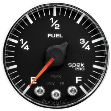 Picture of Autometer Spek-Pro Gauge Fuel Level 2 1-16in 0-270 Programmable Blk-Chrm