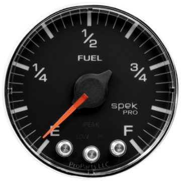 Picture of Autometer Spek-Pro Gauge Fuel Level 2 1-16in 0-270 Programmable Blk-Chrm