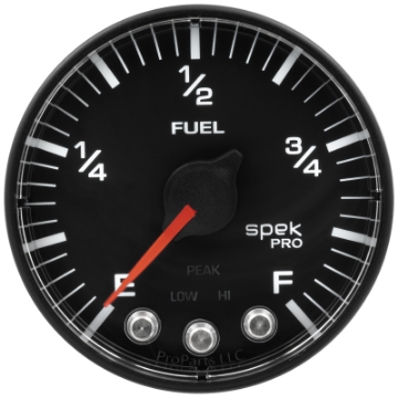 Picture of Autometer Spek-Pro Gauge Fuel Level 2 1-16in 0-270 Programmable Blk-Blk