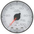 Picture of Autometer Spek-Pro Gauge Fuel Press 2 1-16in 100psi Stepper Motor W-Peak & Warn Wht-Blk
