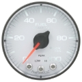 Picture of Autometer Spek-Pro Gauge Fuel Press 2 1-16in 100psi Stepper Motor W-Peak & Warn Wht-Blk