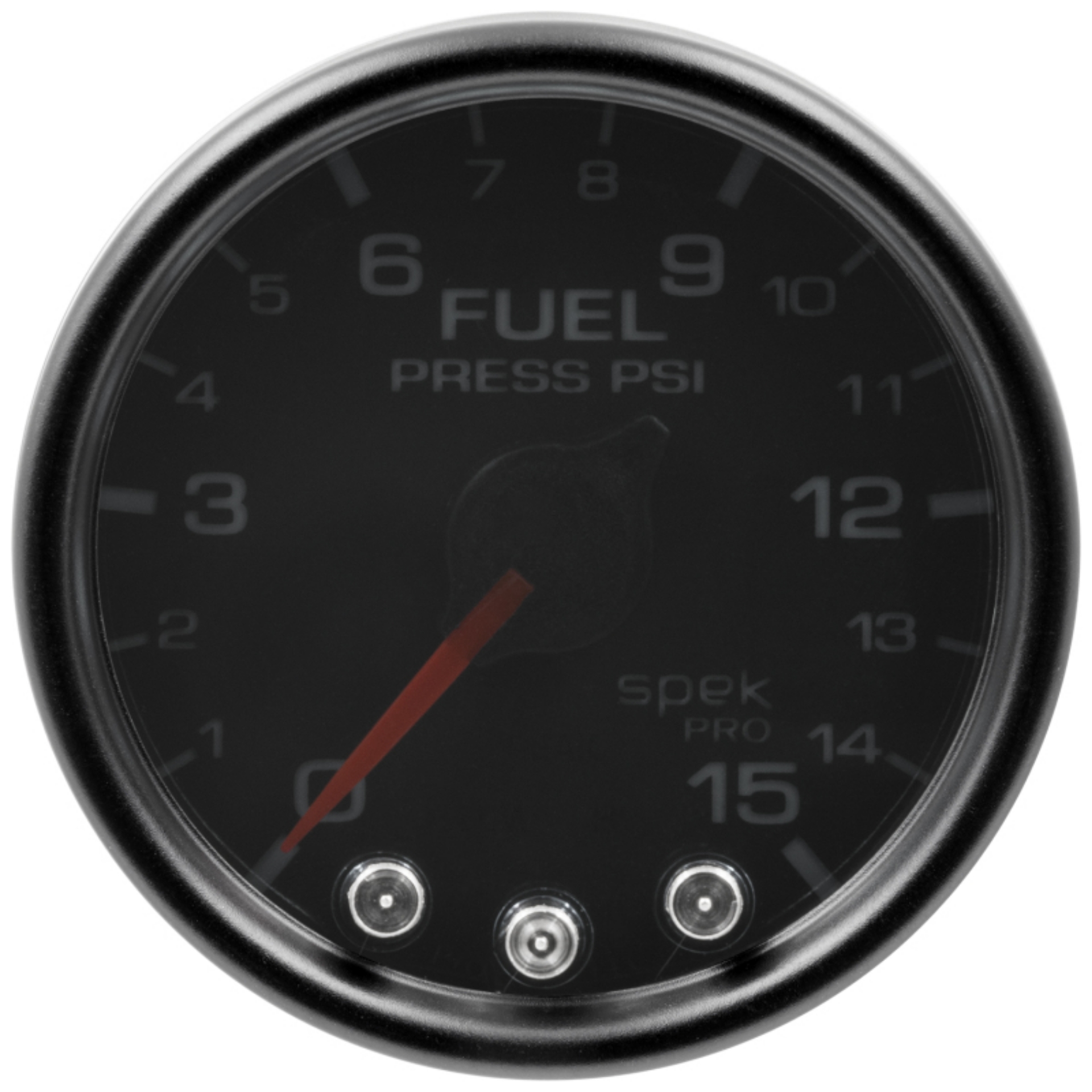 Picture of Autometer Spek-Pro Gauge Fuel Press 2 1-16in 15psi Stepper Motor W-Peak & Warn Blk-Smoke-Blk