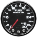 Picture of Autometer Spek-Pro Gauge Fuel Press 2 1-16in 30psi Stepper Motor W-Peak & Warn Blk-Smoke-Blk