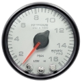 Picture of Autometer Spek-Pro Gauge Nitrous Press 2 1-16in 1600psi Stepper Motor W-Peak & Warn Wht-Blk