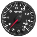 Picture of Autometer Spek-Pro Gauge Nitrous Press 2 1-16in 1600psi Stepper Motor W-Peak & Warn Blk-Blk
