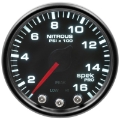 Picture of Autometer Spek-Pro Gauge Nitrous Press 2 1-16in 1600psi Stepper Motor W-Peak & Warn Blk-Smoke-Blk