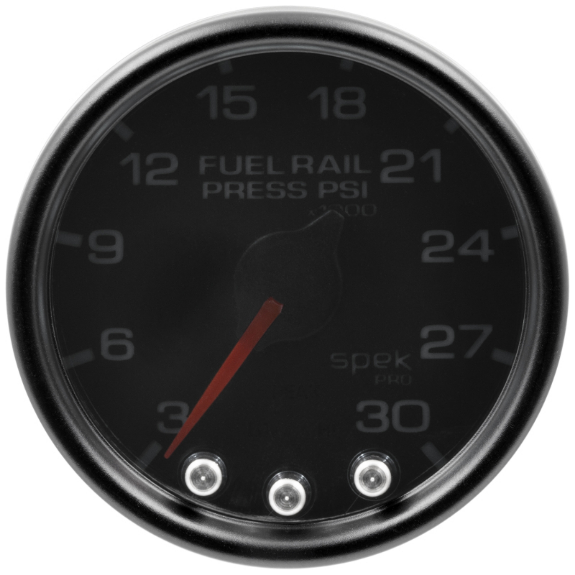 Picture of Autometer Spek-Pro Gauge Rail Press 2 1-16in 30Kpsi Stepper Motor W-Peak & Warn Blk-Smoke-Blk