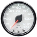 Picture of Autometer Spek-Pro Gauge Oil Press 2 1-16in 120psi Stepper Motor W-Peak & Warn Wht-Blk