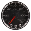 Picture of Autometer Spek-Pro Gauge Oil Press 2 1-16in 120psi Stepper Motor W-Peak & Warn Blk-Chrm