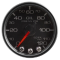 Picture of Autometer Spek-Pro Gauge Oil Press 2 1-16in 120psi Stepper Motor W-Peak & Warn Blk-Blk
