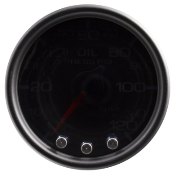 Picture of Autometer Spek-Pro Gauge Oil Press 2 1-16in 120psi Stepper Motor W-Peak & Warn Blk-Smoke-Blk