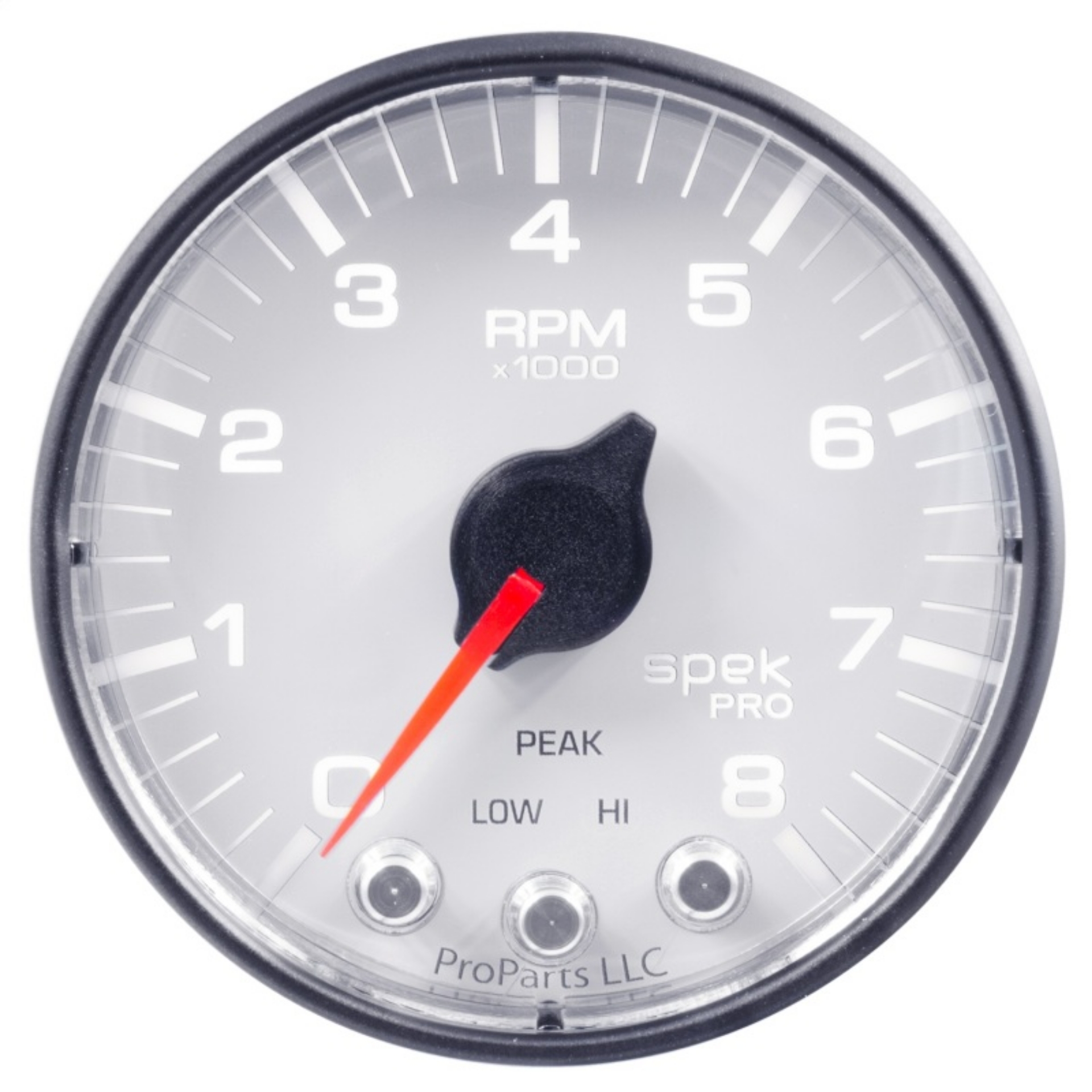 Picture of Autometer Spek-Pro Gauge Tach 2 1-16in 8K Rpm W- Shift Light & Peak Mem Wht-Blk