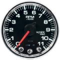 Picture of Autometer Spek-Pro Gauge Tach 2 1-16in 11K Rpm W- Shift Light & Peak Mem Blk-Chrm