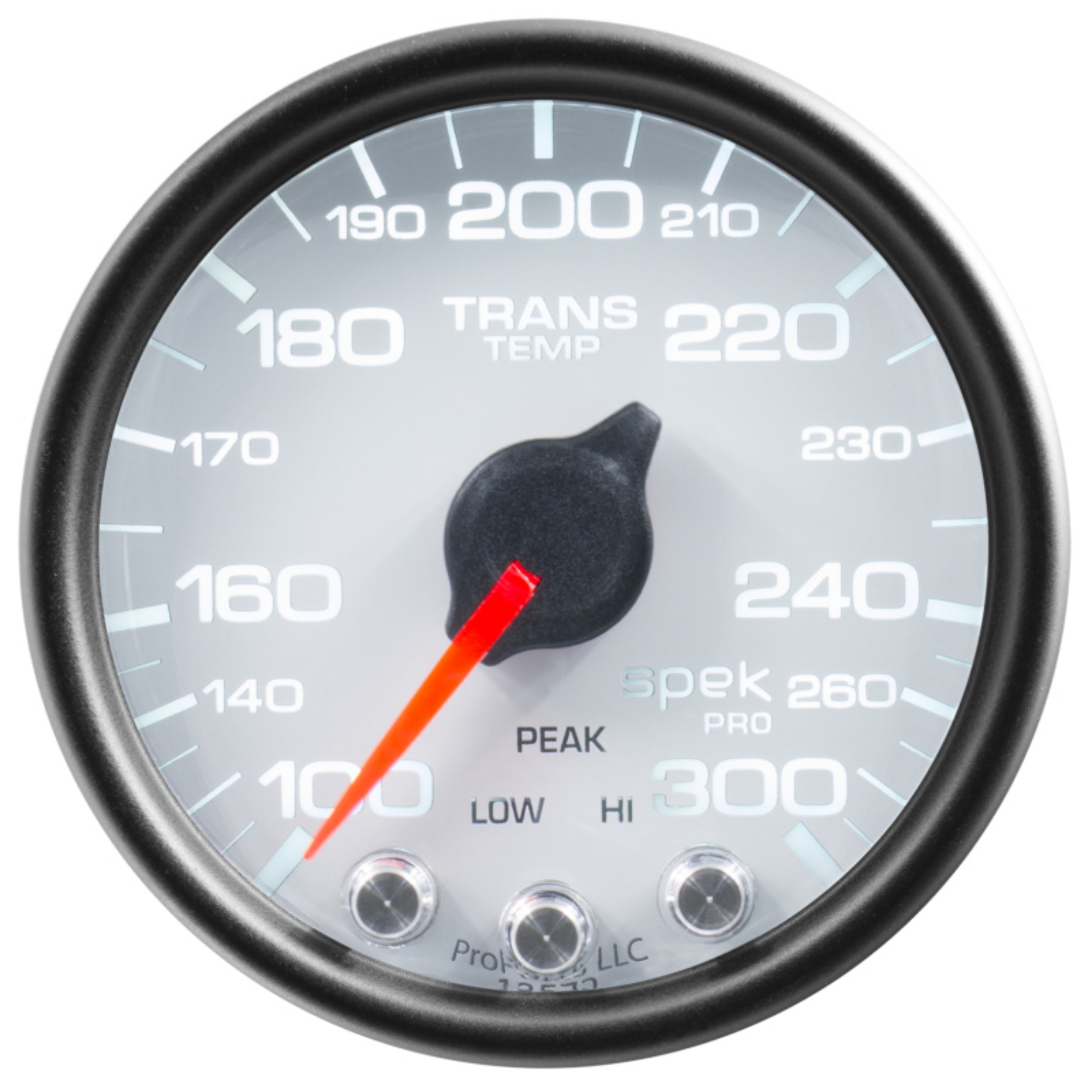 Picture of Autometer Spek-Pro Gauge Trans Temp 2 1-16in 300f Stepper Motor W-Peak & Warn Wht-Blk