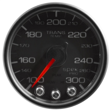 Picture of Autometer Spek-Pro Gauge Trans Temp 2 1-16in 300f Stepper Motor W-Peak & Warn Blk-Blk