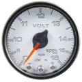 Picture of Autometer Spek-Pro Gauge Voltmeter 2 1-16in 16V Stepper Motor W-Peak & Warn Wht-Blk