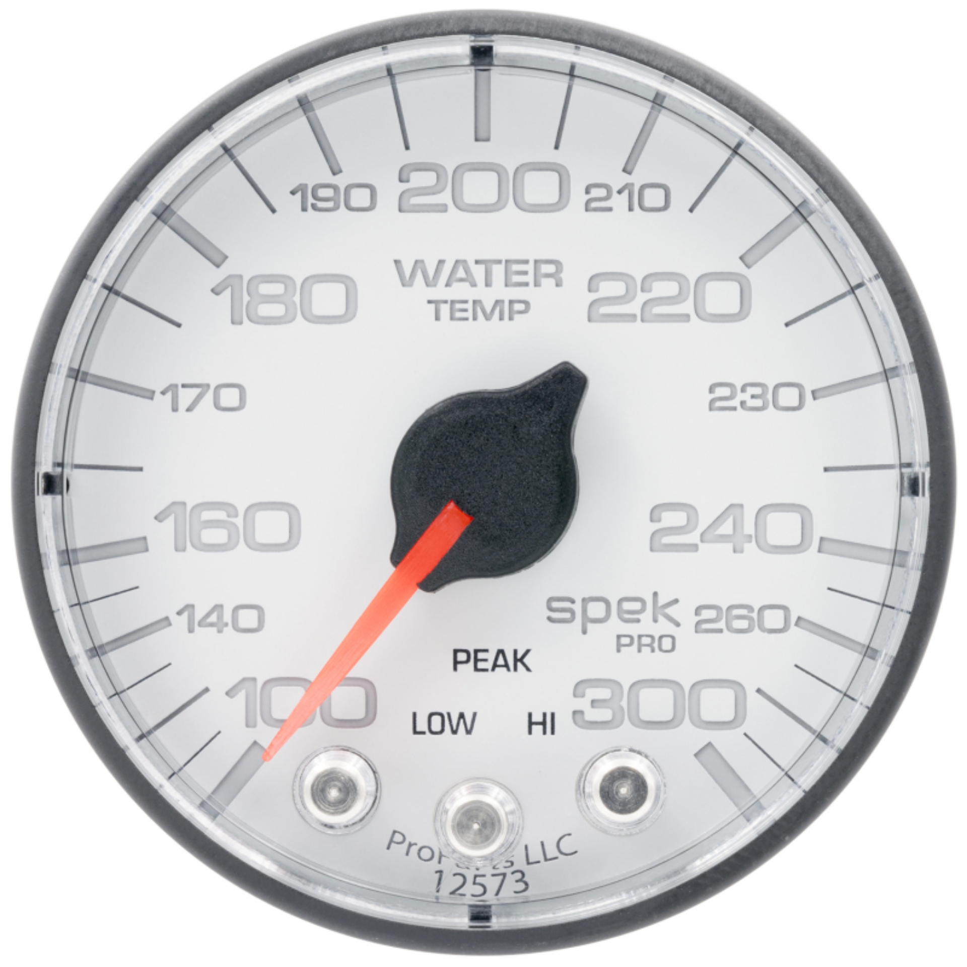 Picture of Autometer Spek-Pro Gauge Water Temp 2 1-16in 300f Stepper Motor W-Peak & Warn Wht-Blk