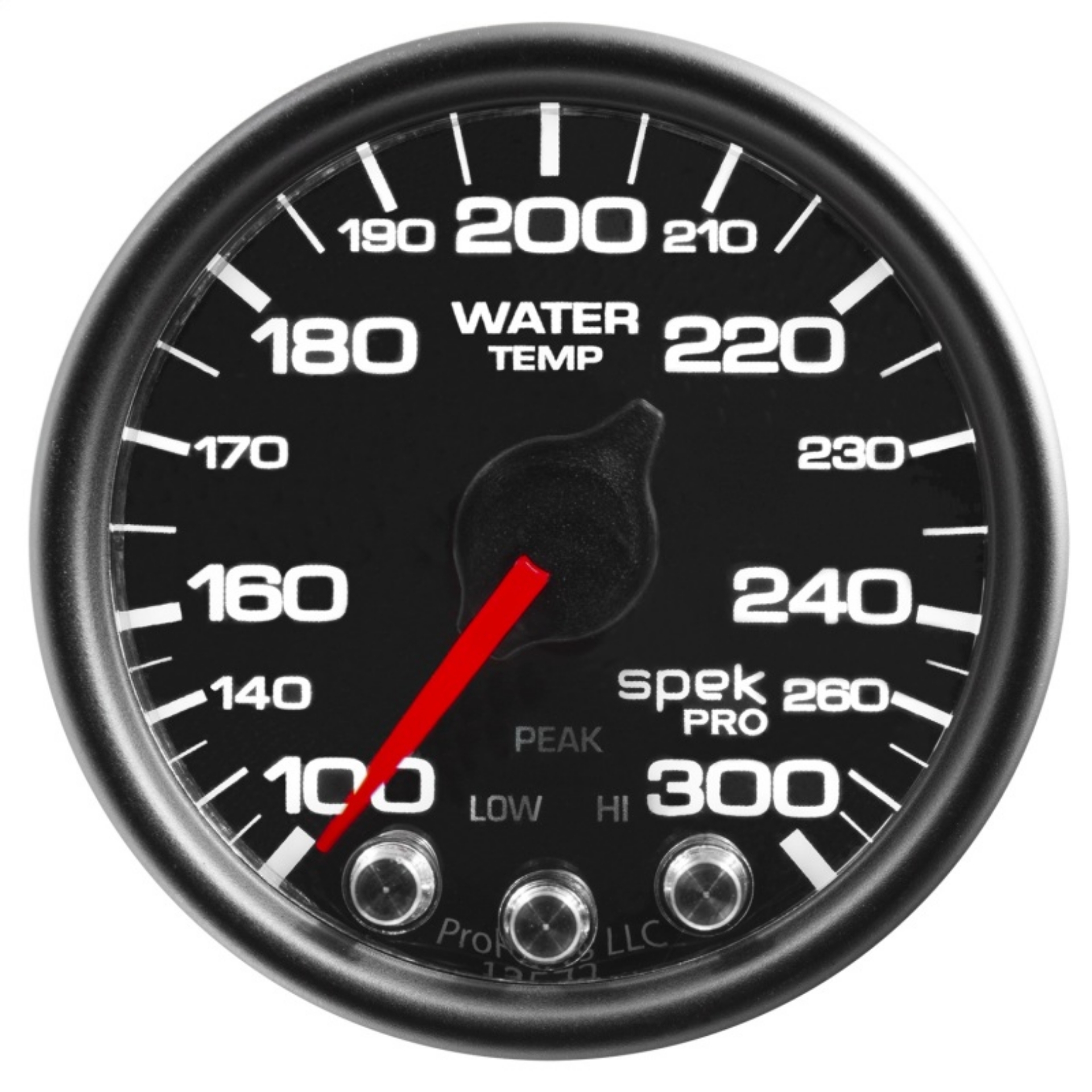 Picture of Autometer Spek-Pro Gauge Water Temp 2 1-16in 300f Stepper Motor W-Peak & Warn Blk-Blk