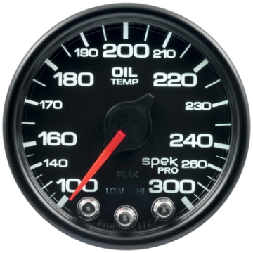 Picture of Autometer Spek-Pro - Nascar 2-1-16in Oil Temp 100-300F Bcb Ecu
